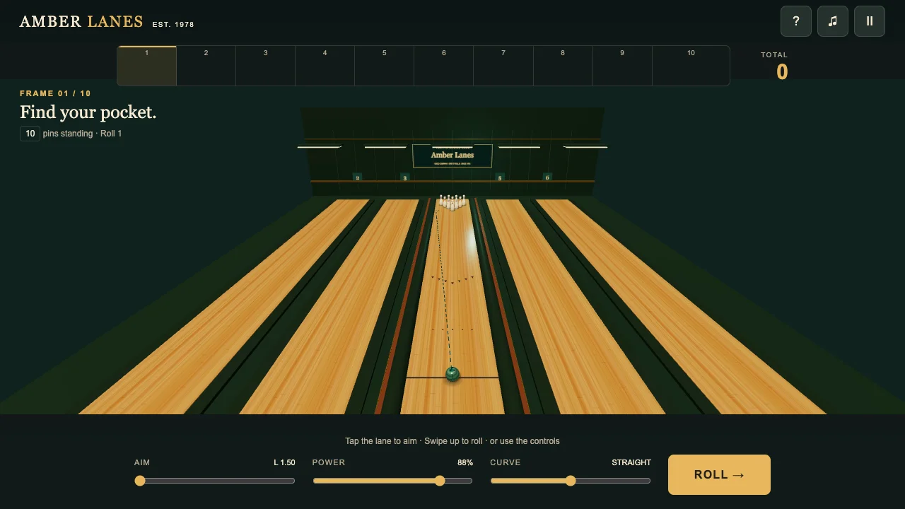 Amber Lanes gameplay