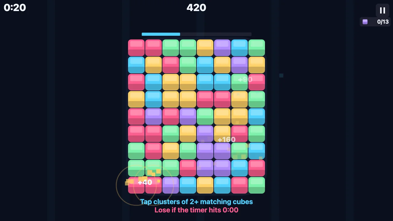 Cube Cascade gameplay